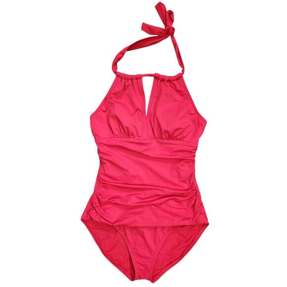 Tommy Bahama One Piece Swimsuit 4 Red Beach Vacation Resortwear Poolside Coastal - Picture 1 of 6